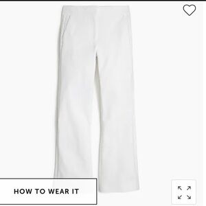 J Crew Kelsey White stretch crop pants